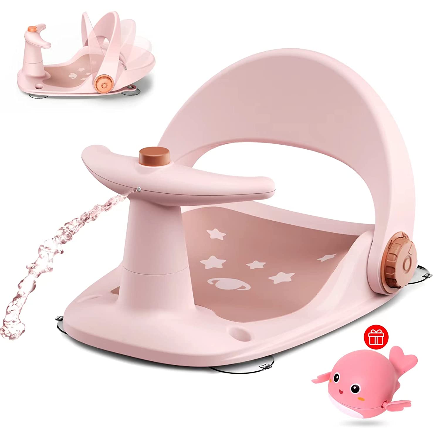 Morefeel Baby Bath Seat,Baby Bathtub Seat For Sit-up,Baby Shower Chair  Infant Bath Seat For Baby 6-36 Months