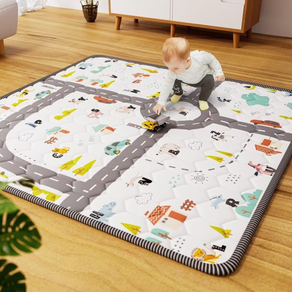 Letter Car Baby Play Mat - Waterproof, Non-Slip & Cushioned