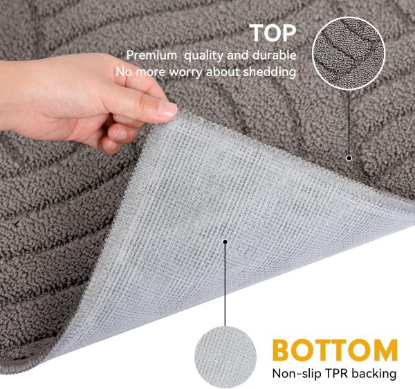 Door Mat - Non-Slip & Absorbent | Dark Gray Knot Design