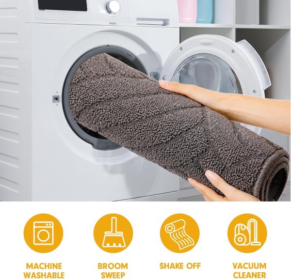 Door Mat - Non-Slip & Absorbent | Dark Gray Knot Design