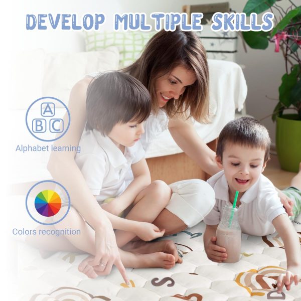 Boho Rainbow Baby Play Mat - Non-Slip, Cushioned & Washable