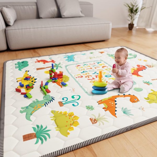 Letter Dino Baby Play Mat - Waterproof, Non-Slip & Cushioned