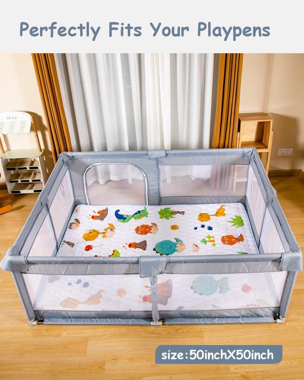 Dinosaur Baby Play Mat - Non-Slip, Cushioned & Washable