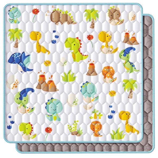 Dinosaur Baby Play Mat - Non-Slip, Cushioned & Washable