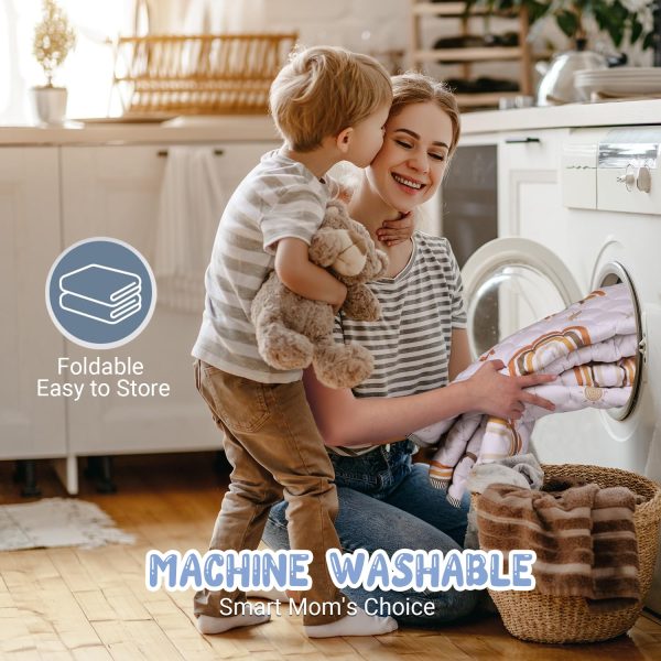 Boho Rainbow White Baby Play Mat - Non-Slip & Educational