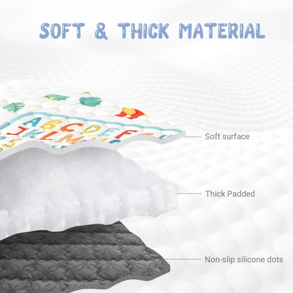 Letter Dino Baby Play Mat - Waterproof, Non-Slip & Cushioned