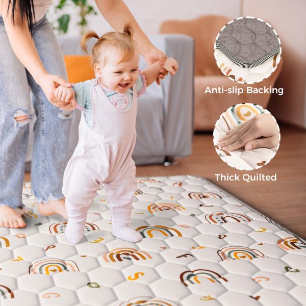 baby walking on play mat